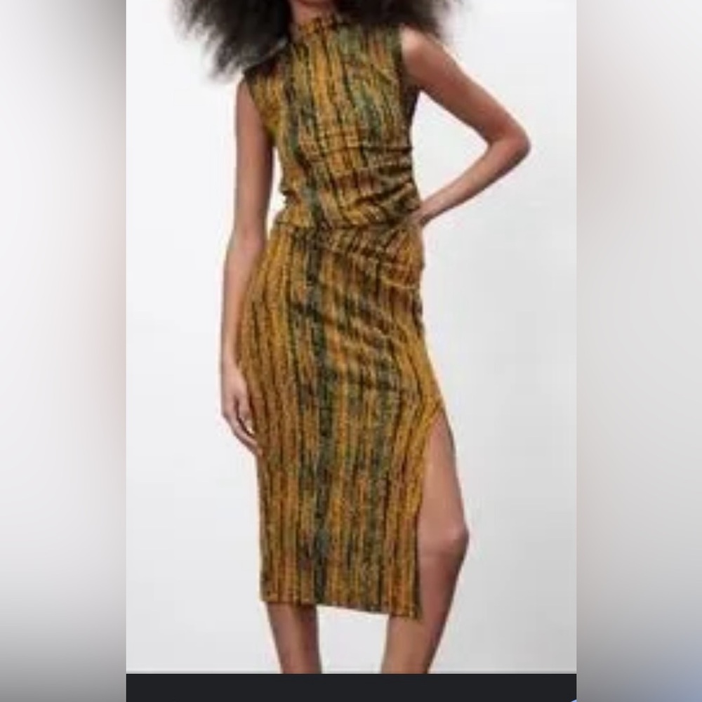 Zara textured midi skirt set